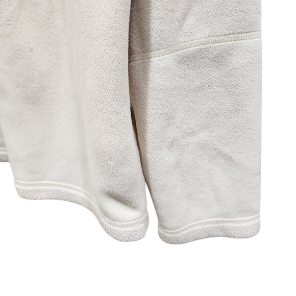 Lauren Ralph Lauren Womens Size L Full Zip Fleece Jacket Sweatshirt Ivory - Picture 9 of 14